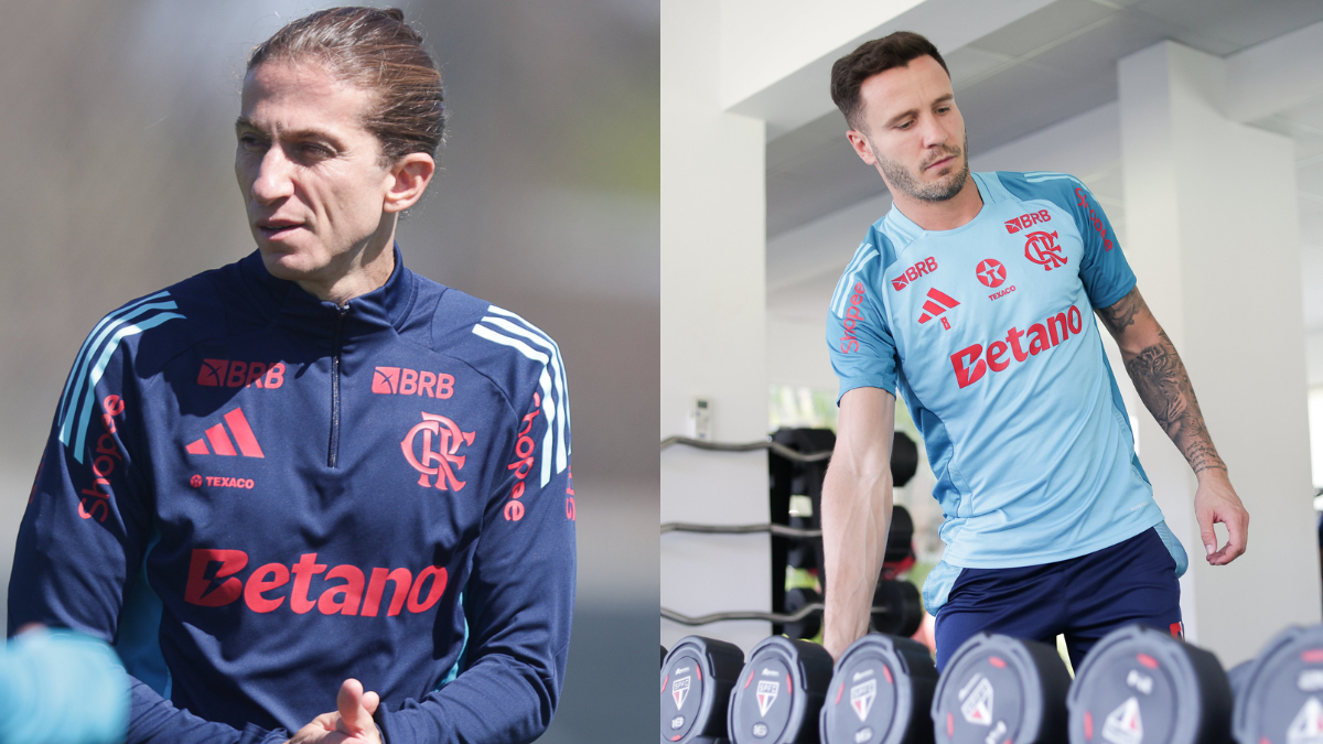 Filipe Luís esboça time titular para jogo do Flamengo x Corinthians
