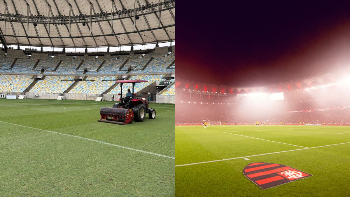 Maracanã inicia obras no gramado do estádio após pedido do Flamengo
