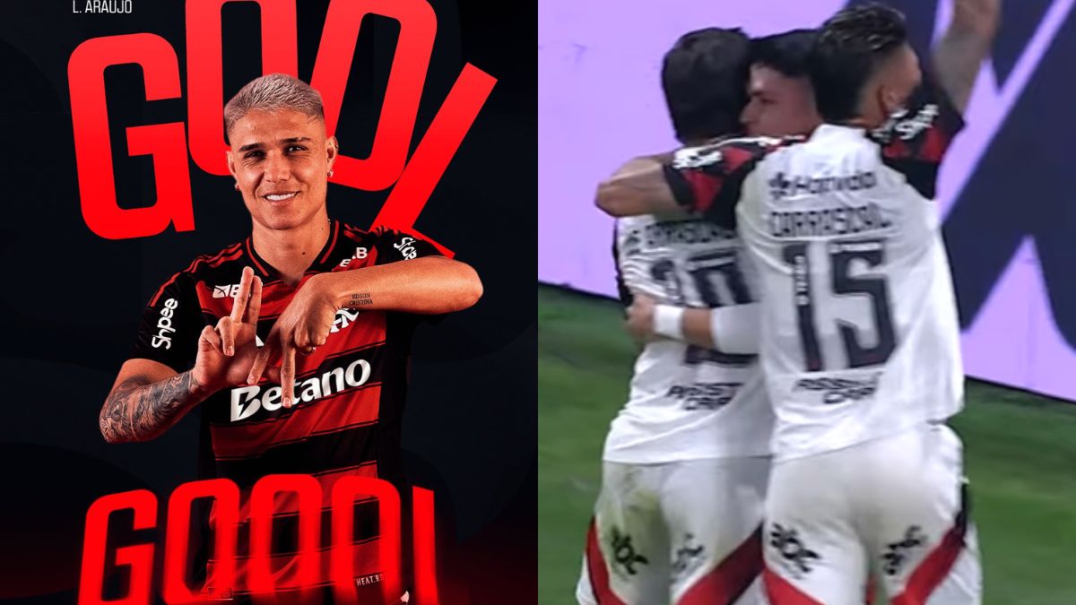 Veja gol de Luiz Araújo em jogo do Flamengo 2 x 1 Corinthians