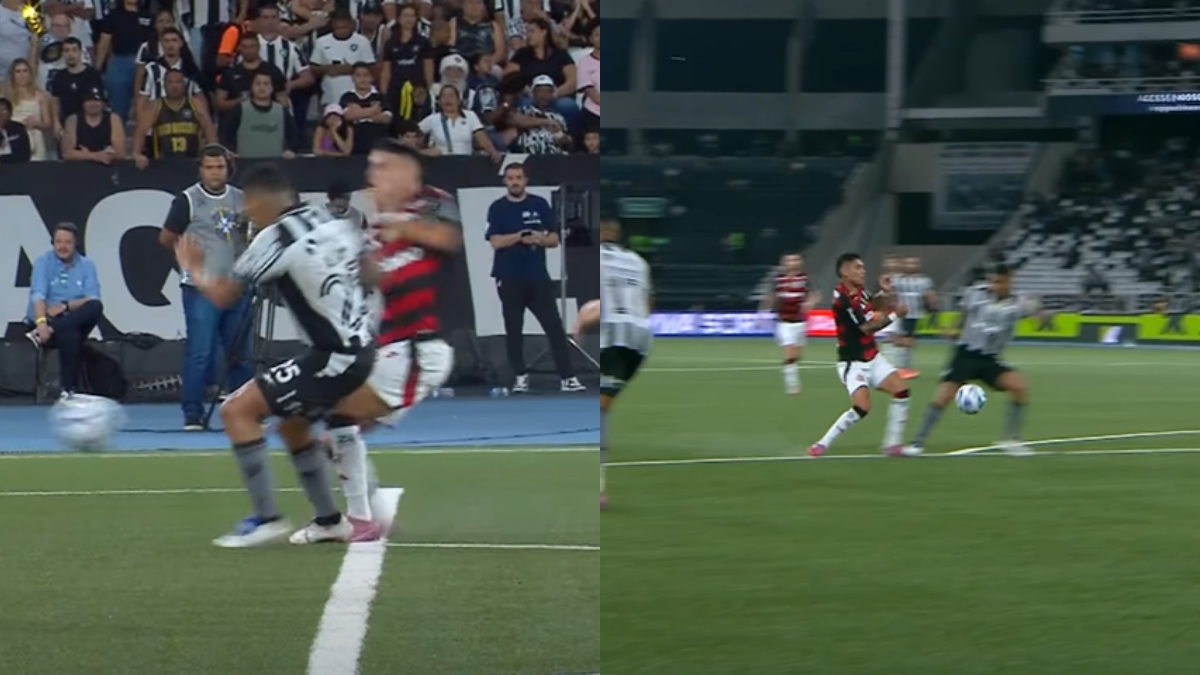 ABSURDO! Flamengo tem pênalti claro contra o Botafogo, juiz nem consulta o VAR e manda jogo seguir