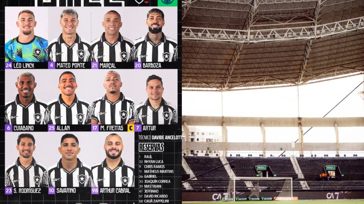 Botafogo divulga escalação para jogo contra o Flamengo