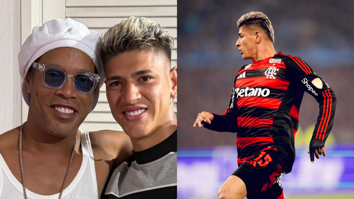 Carrascal mexe com torcedores após foto com Ronaldinho