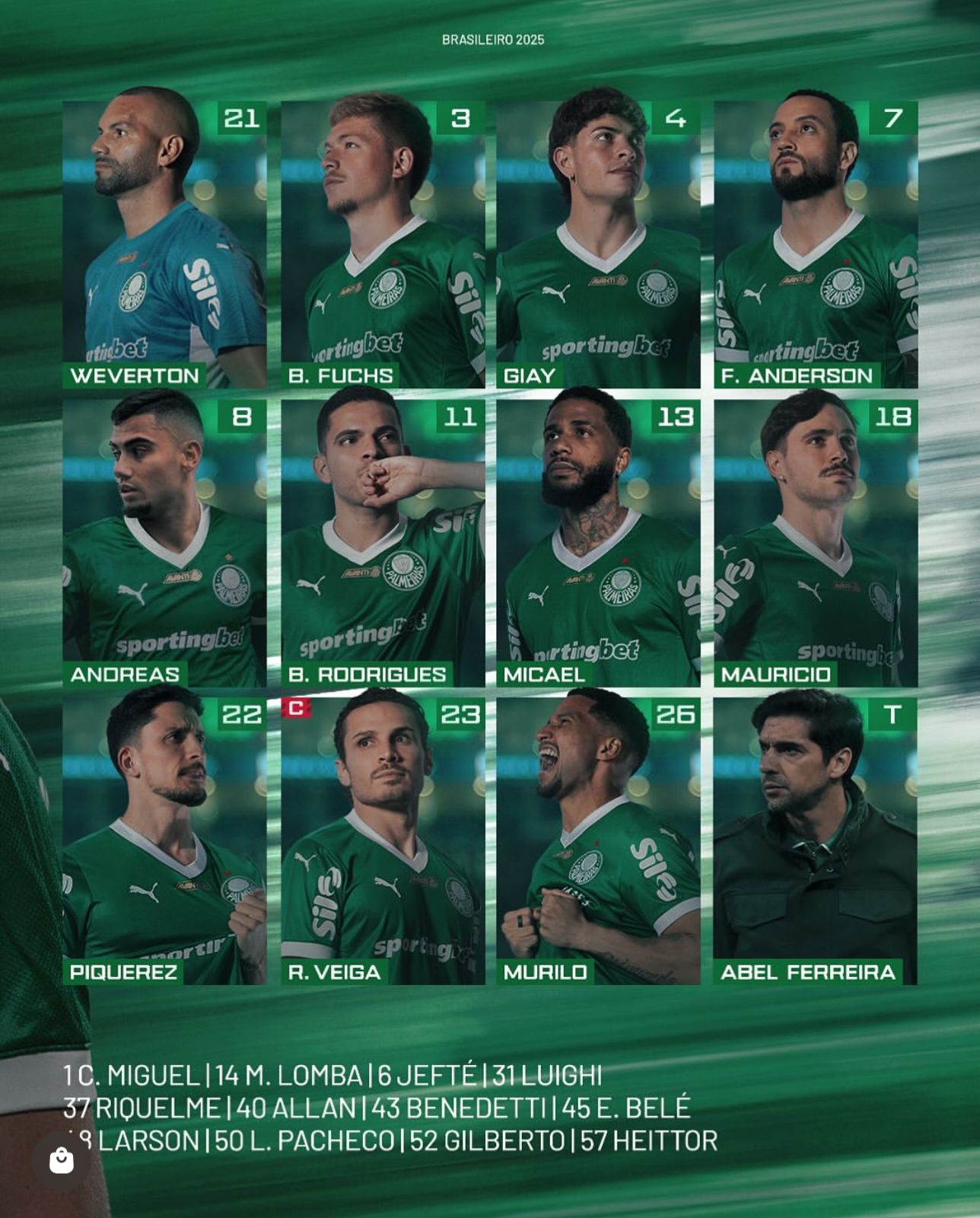 Com 10 desfalques, Palmeiras divulga escalação para jogo contra o Juventude; Flamengo observa