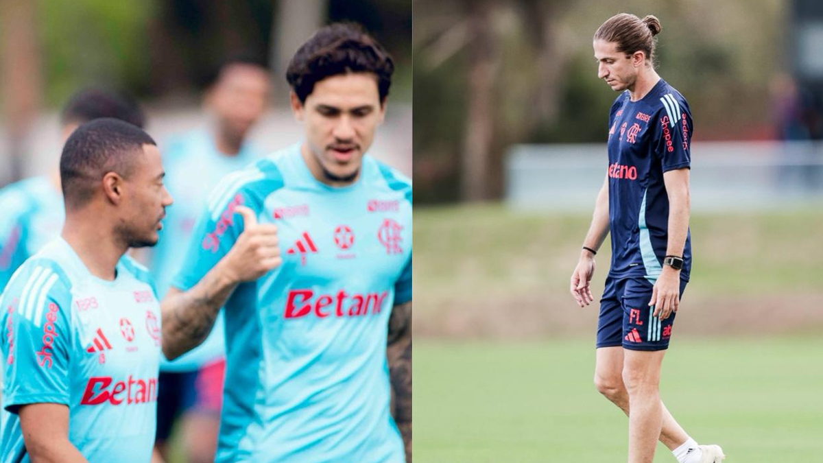 Escalação do Flamengo: Filipe Luís tem dúvida no meio campo para jogo do Brasileirão; veja provável time titular