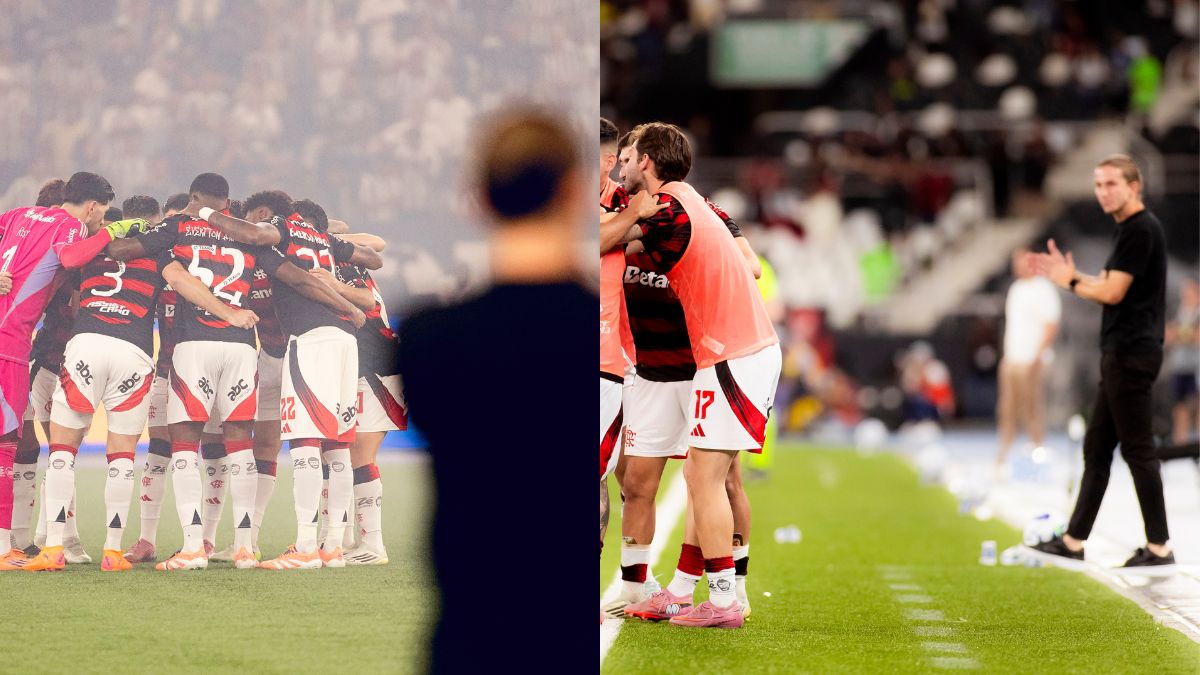 Filipe Luís comemora retorno de jogador do Flamengo antes de jogo contra o Palmeiras