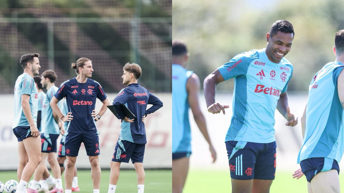 Filipe Luís pode ter 4 reforços para próximo jogo do Flamengo no Brasileirão, contra o Botafogo