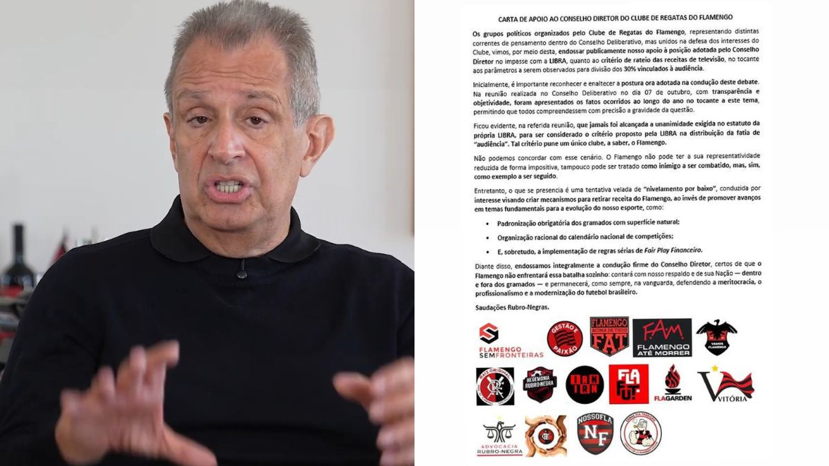 Grupos do Flamengo divulgam nota de apoio a Bap em meio à ‘briga’ com a Libra
