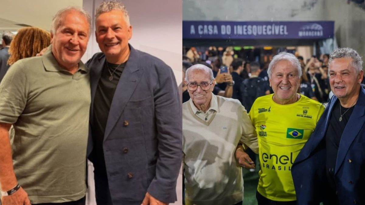 Lenda da Itália se emociona em encontro com Zico