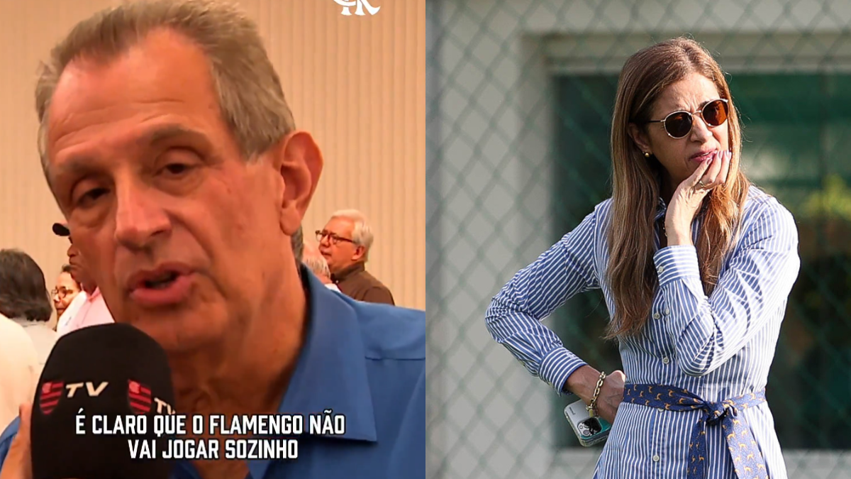 "Narrativas tolas": presidente do Flamengo ironiza declaração de Leila Pereira, do Palmeiras