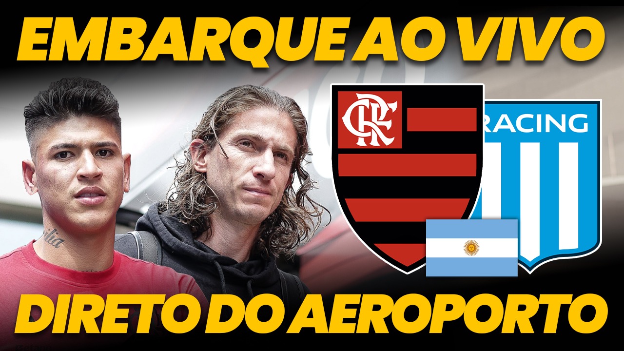 RUMO À ARGENTINA! Assista AO VIVO ao embarque do Flamengo para o jogo contra o Racing, pela Libertadores