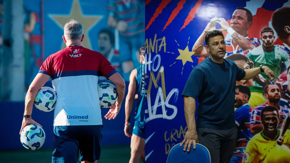Técnico do Fortaleza se encontra com ídolo do Fluminense às vésperas de jogo contra o Flamengo