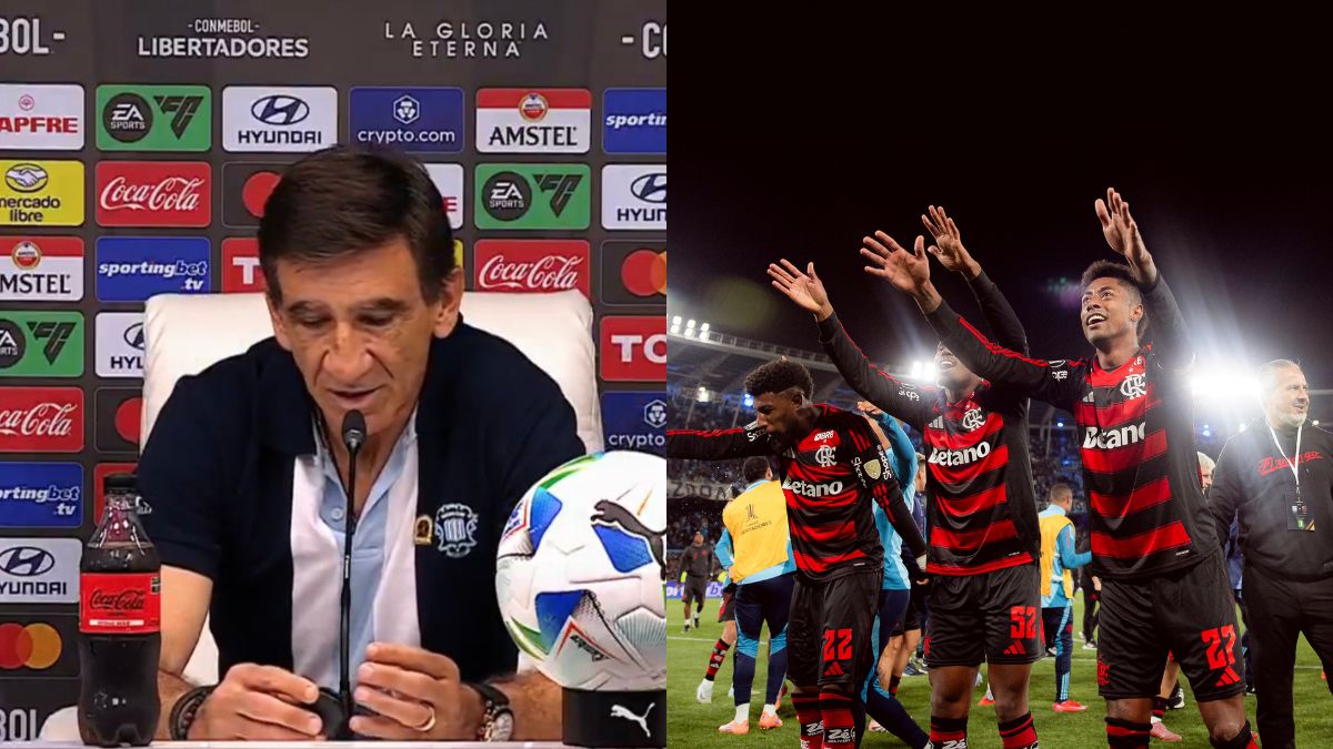 Técnico do Racing cai no choro após classificação do Flamengo
