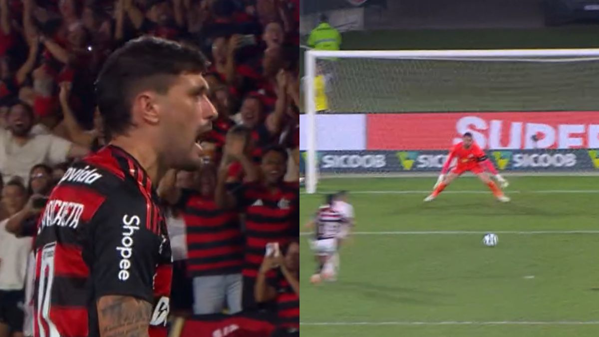 Arrascaeta aproveita 'lambança' do Bragantino e marca golaço
