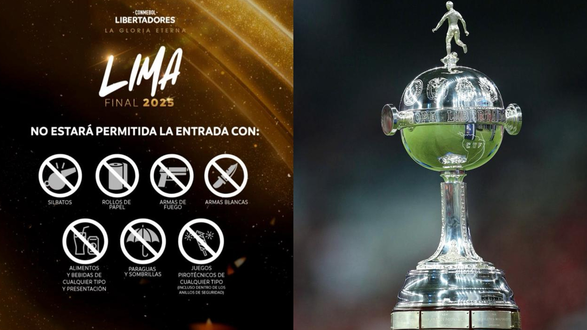 Conmebol divulga lista de itens proibidos no jogo Flamengo x Palmeiras, pela final da Libertadores