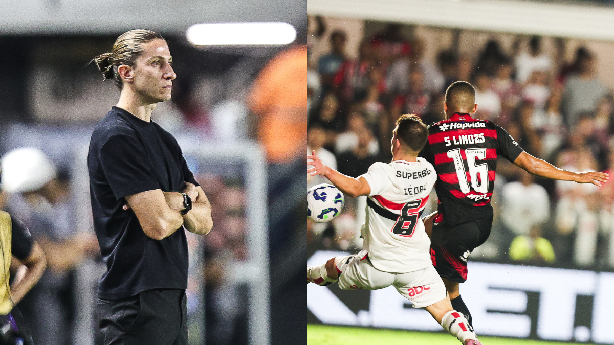 Filipe Luís aponta os erros do Flamengo no empate em 2 a 2 com o São Paulo