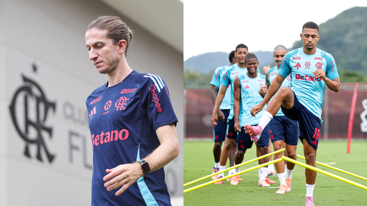 Filipe Luís define time titular para jogo do Flamengo x Fluminense
