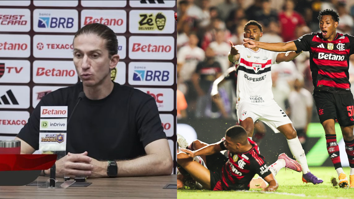Filipe Luís é sincero ao falar sobre punição a Plata após jogo do Flamengo x São Paulo