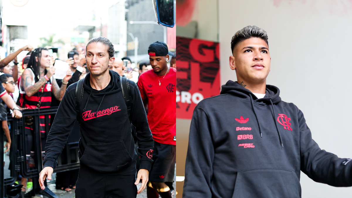 Filipe Luís toma atitude com Carrascal antes de jogo do Flamengo x São Paulo