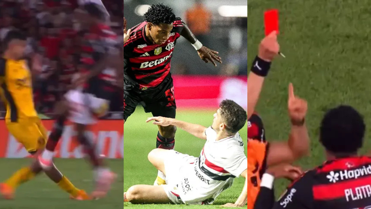 Flamengo termina 3ª jogo seguido com um a menos por expulsão direta