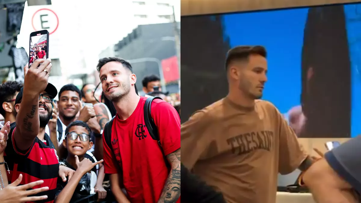 Jogador do Flamengo é flagrado em loja e assusta torcedores