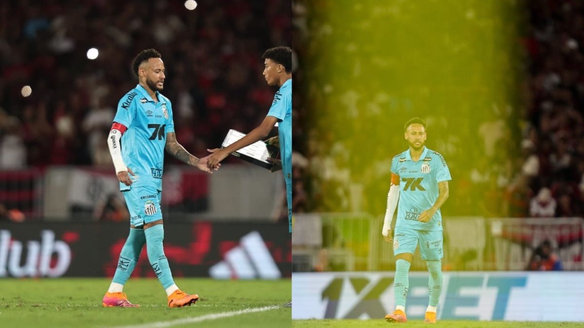 Jogador do Flamengo se declara a Neymar, do Santos