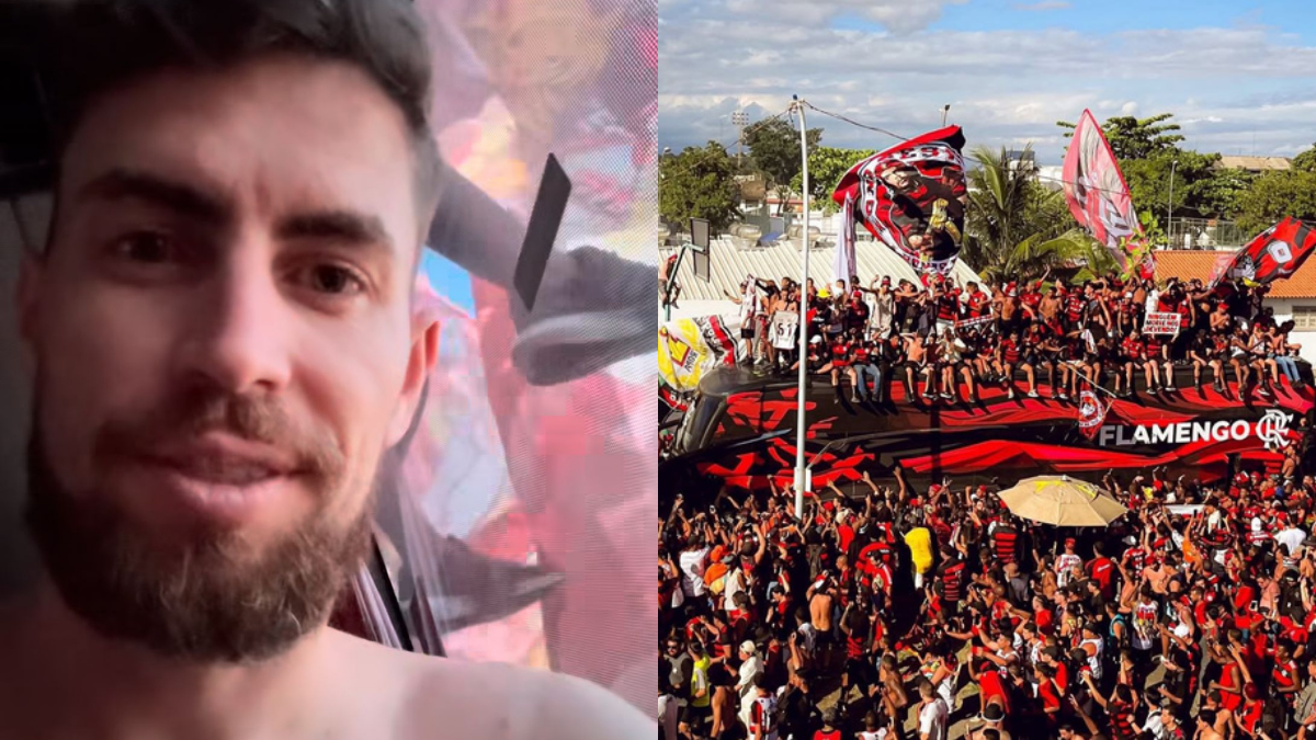 Jorginho se assusta com atitude de torcedor em embarque do Flamengo para final da Libertadores