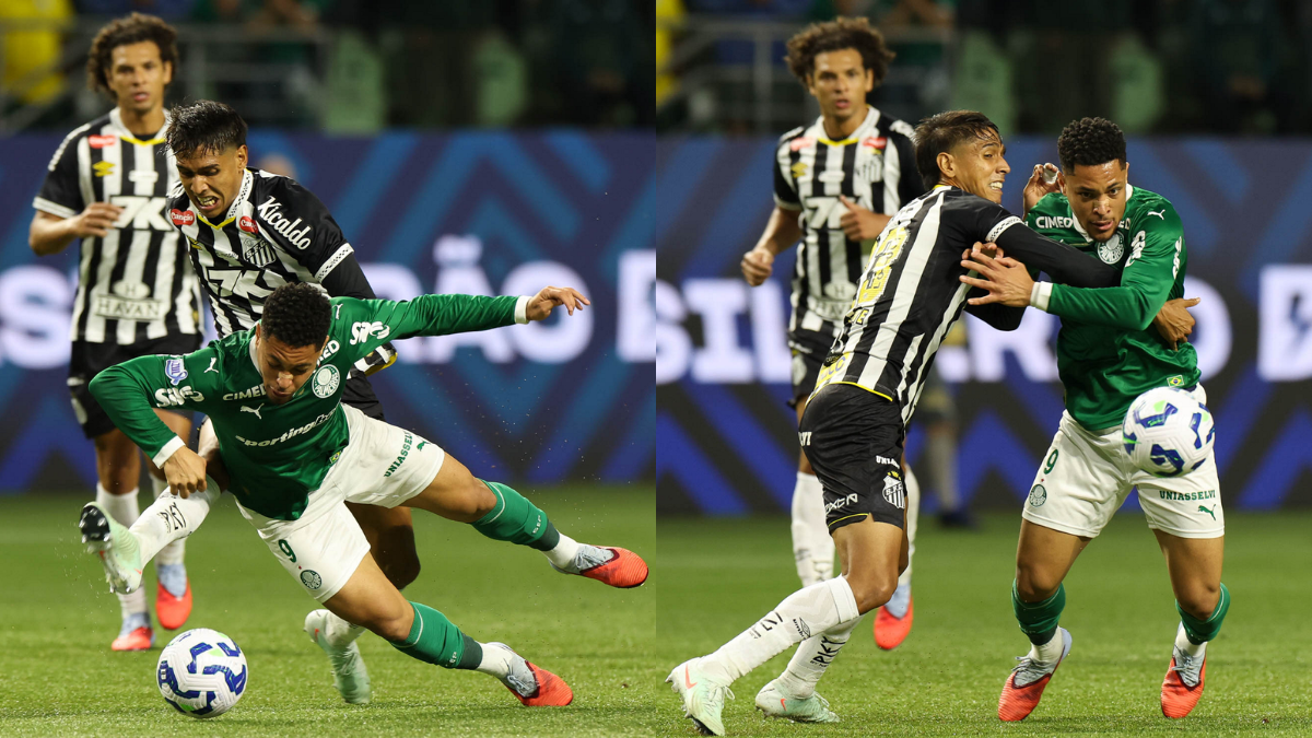 Palmeiras vence o Santos e se distancia do Flamengo na briga pelo Brasileirão