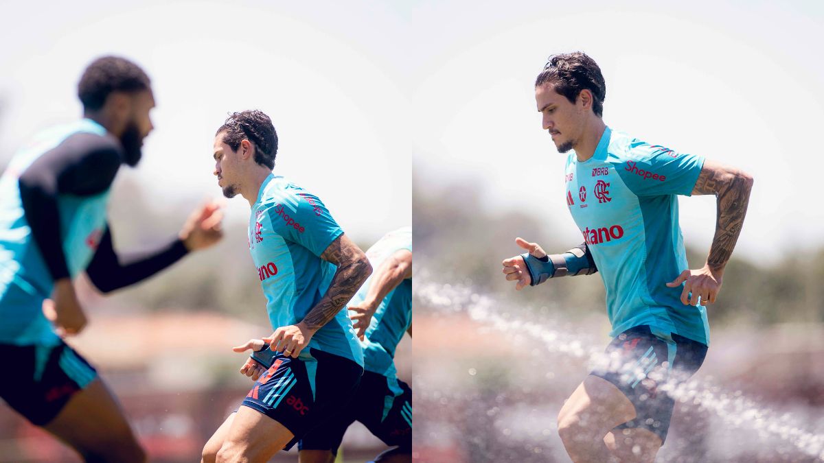 Pedro avança em recuperação e treina com elenco do Flamengo nesta quarta