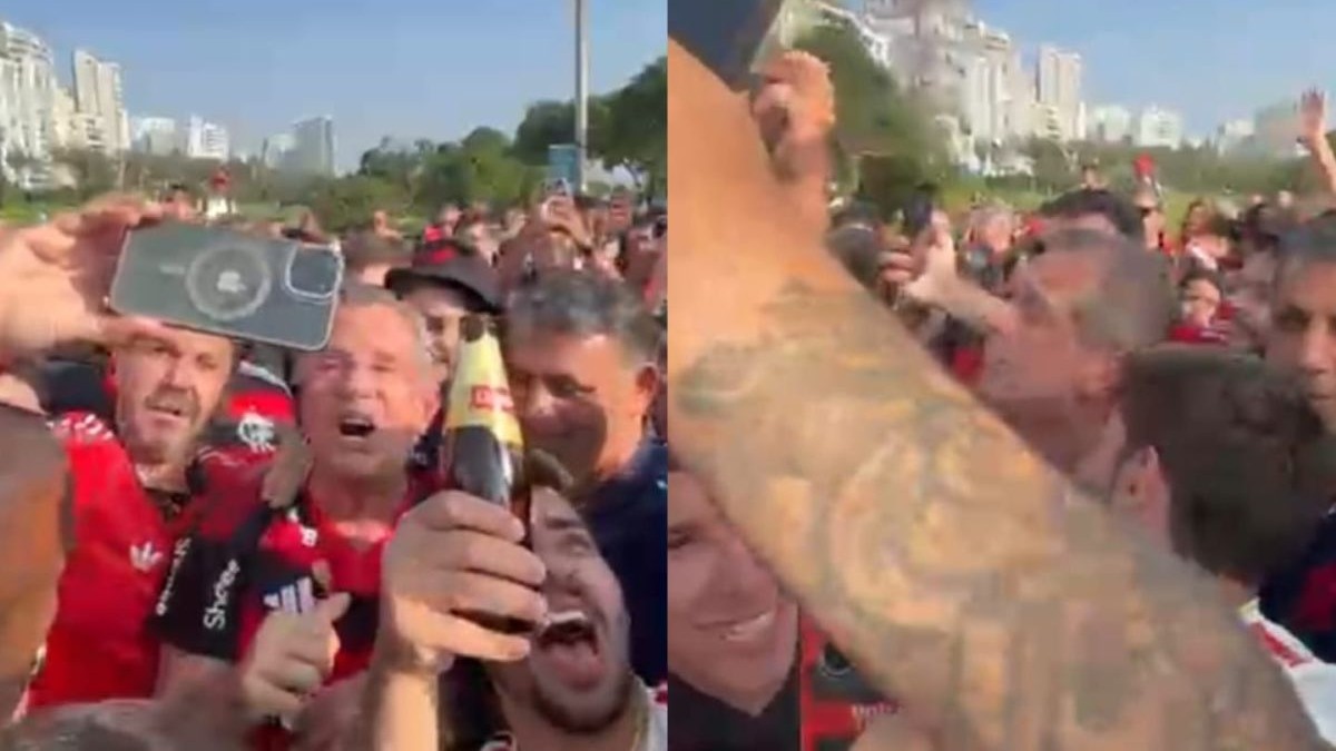 Presidente do Flamengo enlouquece nos braços da Nação