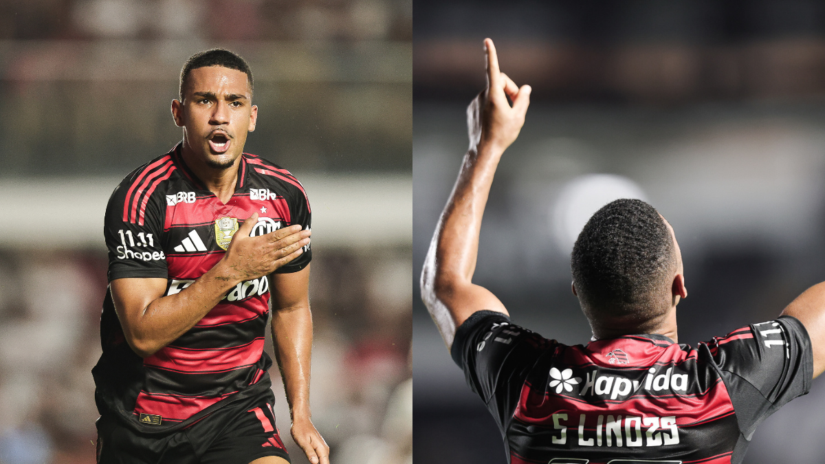 Samuel Lino comemora fim da perseguição em jogos do Flamengo