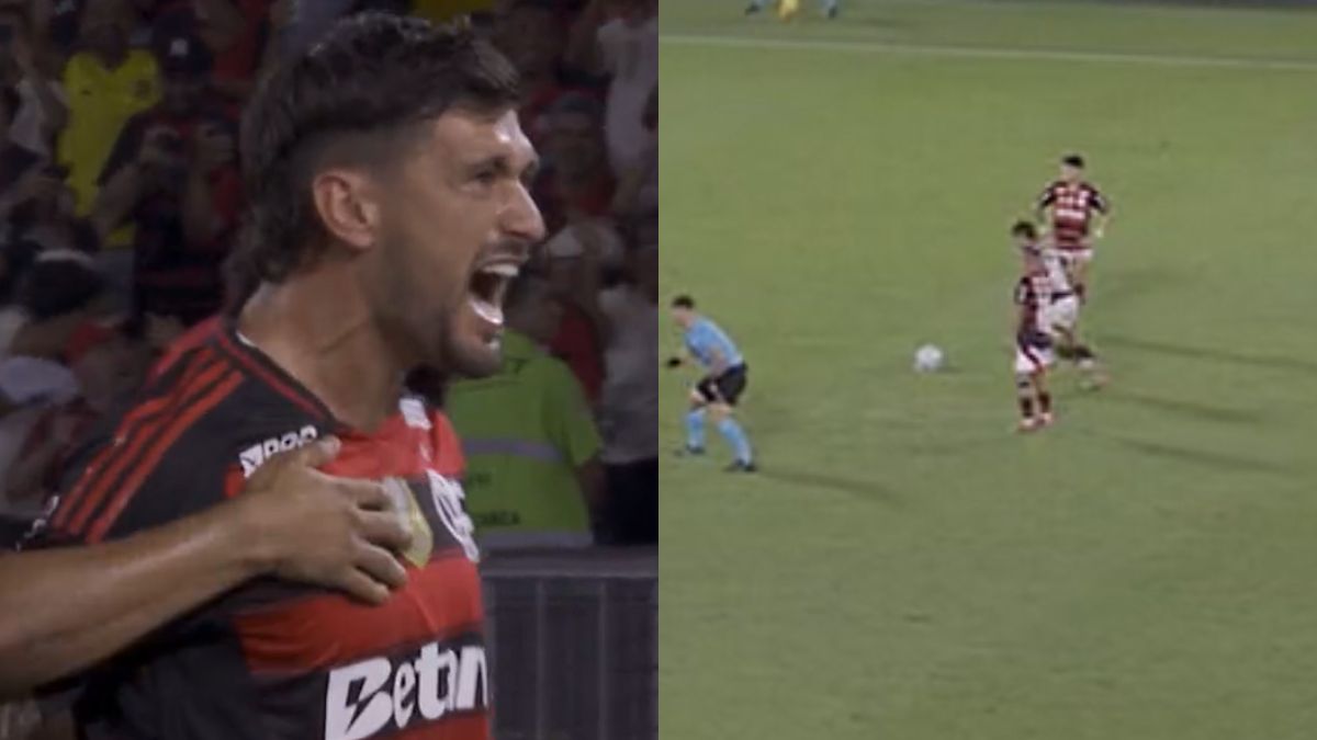 Vídeo | Arrascaeta anota golaço de falta e marca 3º gol do Flamengo x Sport