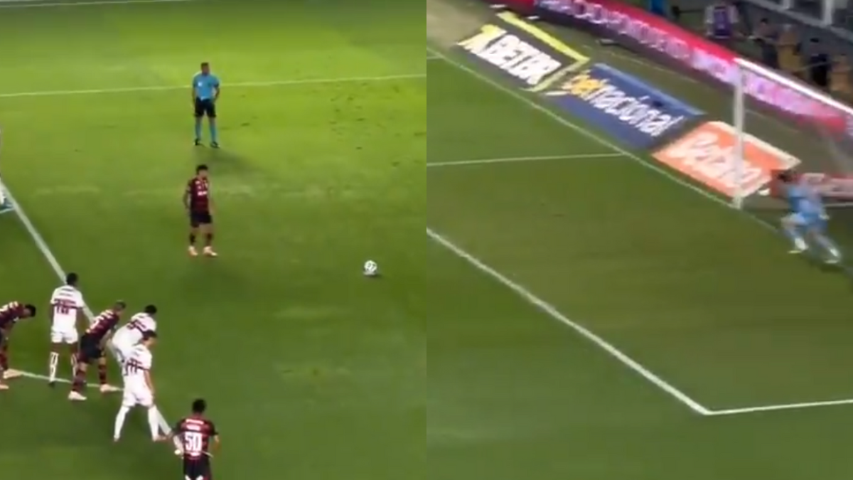 Vídeo | Arrascaeta sofre e converte pênalti para fazer 1 a 1 Flamengo e São Paulo
