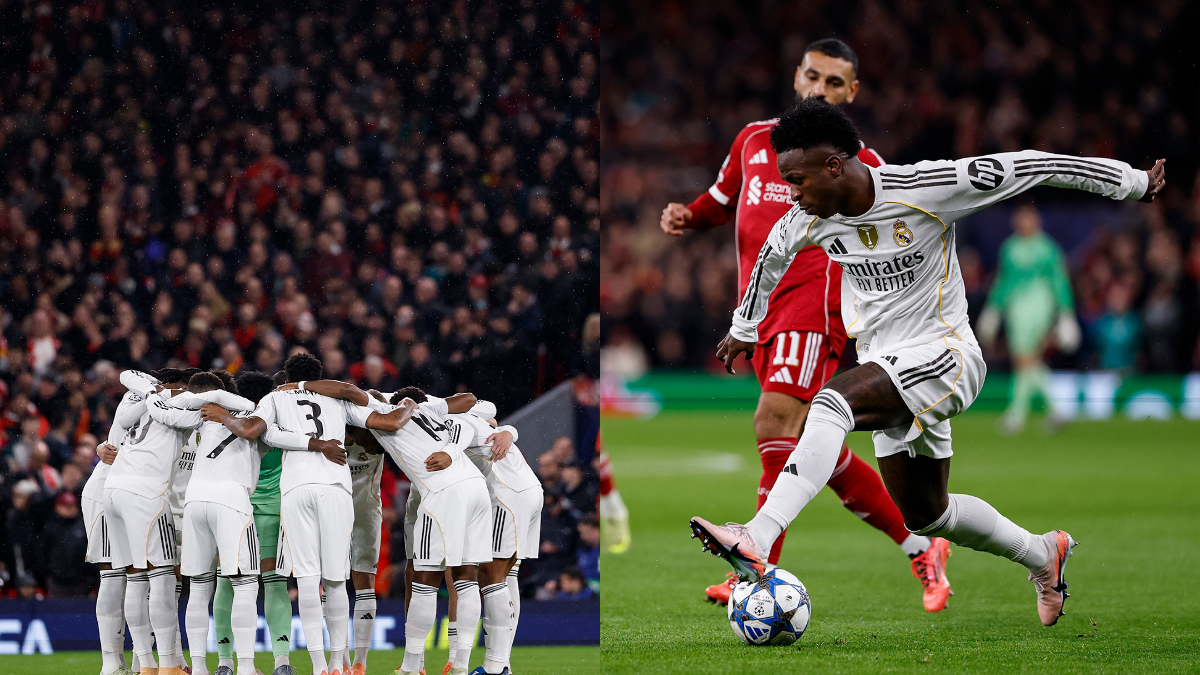 Vini Jr é titular em derrota do Real Madrid para o Liverpool na Champions League