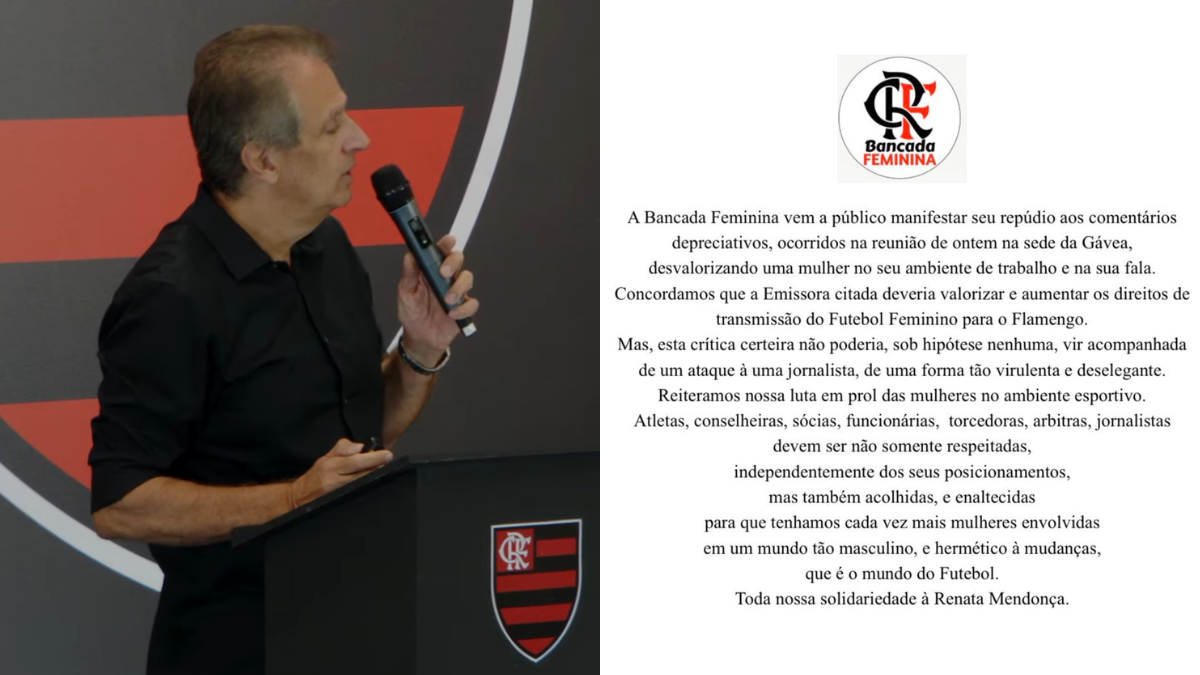 Conselheiras do Flamengo se pronunciam após Bap 'atacar' jornalista da Globo