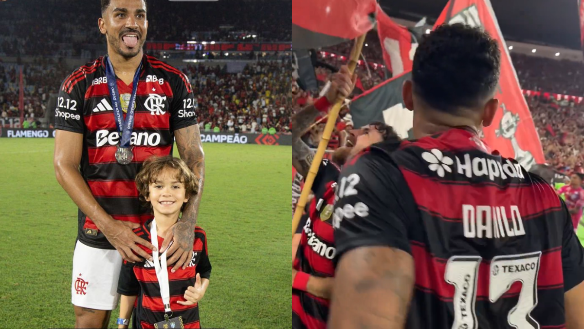 Danilo brinca sobre 'castigo' após filho revelar que torce pelo Flu