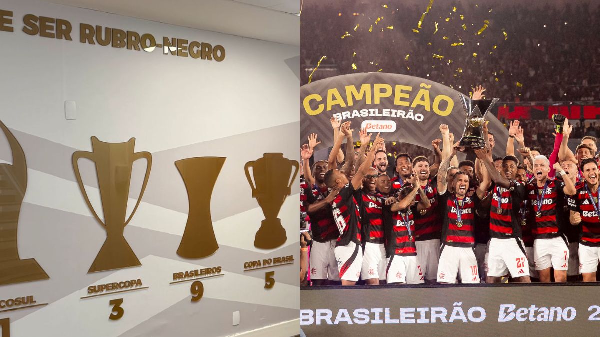Flamengo atualiza muro de títulos com 9º troféu do Brasileirão