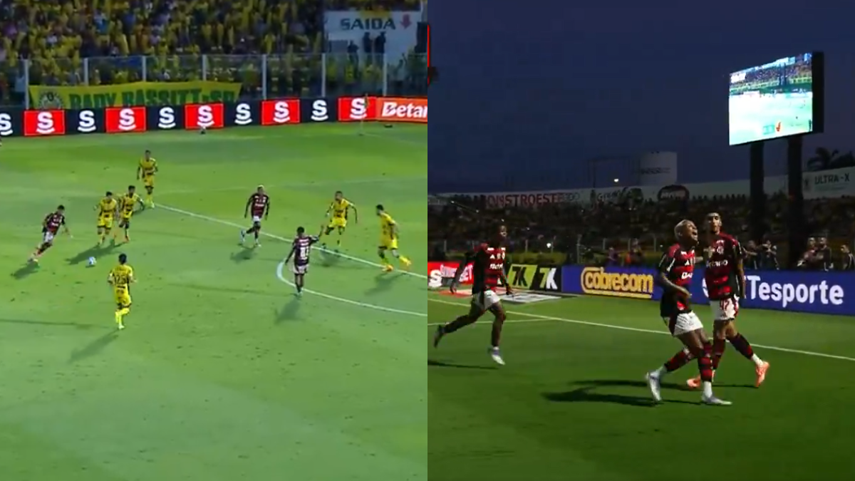Guilherme Gomes acerta ‘pombo sem asa’ e faz 2x1 para o Flamengo x Mirassol