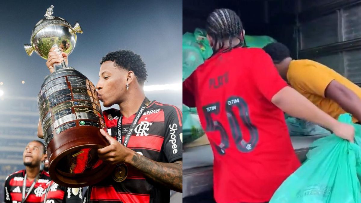 Plata usa premiações do Flamengo para levar diversão e solidariedade a comunidade do Rio de janeiro; veja vídeo