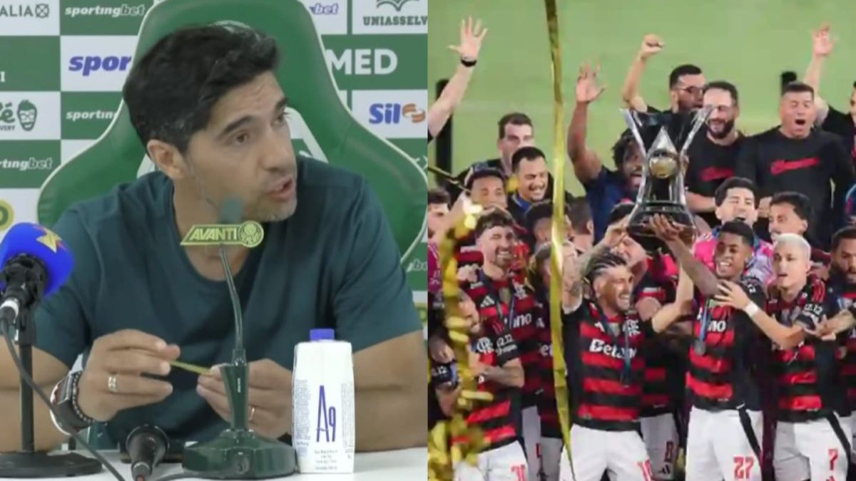 Abel ironiza Flamengo e distribui fake news após jogo do Palmeiras