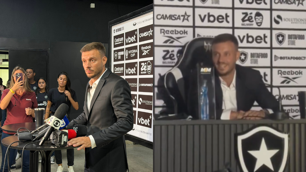 Botafogo fica sem luz durante apresentação de técnico e vira piada na web