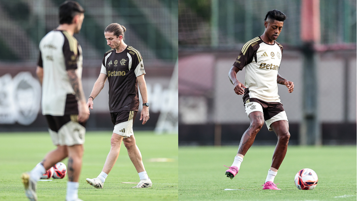 Filipe Luís intensifica treino de elenco profissional do Flamengo