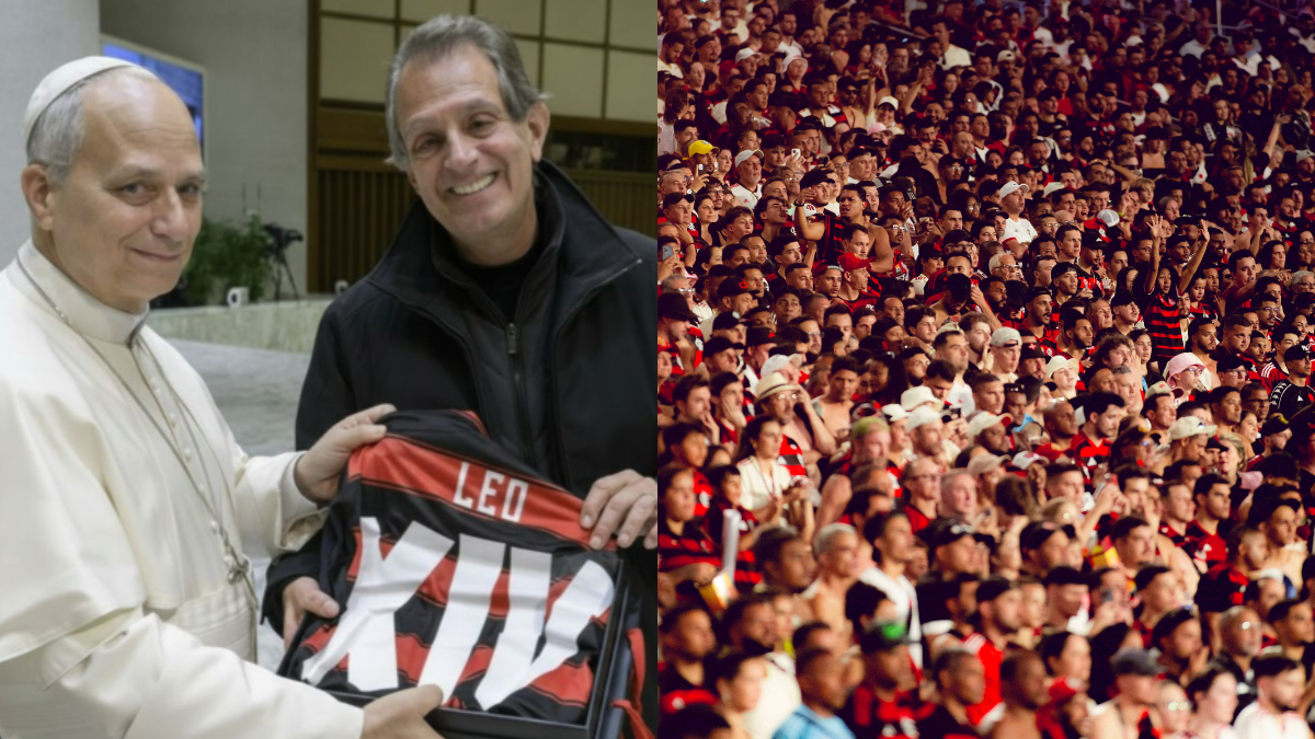 Manto mais Sagrado do que nunca: Bap presenteia Papa com camisa do Flamengo