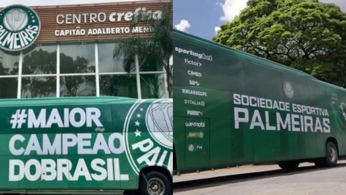 Palmeiras retira frase de ônibus após vices para Flamengo
