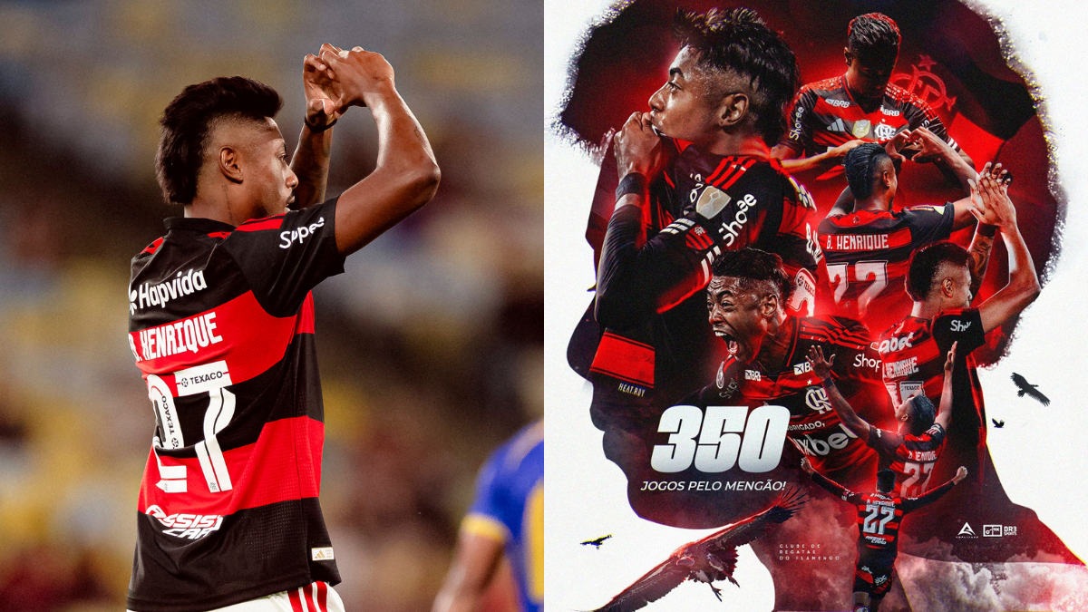 Bruno Henrique se declara ao Flamengo após completar 350 jogos
