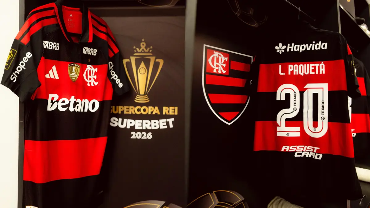 Flamengo divulga escalação para jogo contra o Corinthians, pela Supercopa do Brasil
