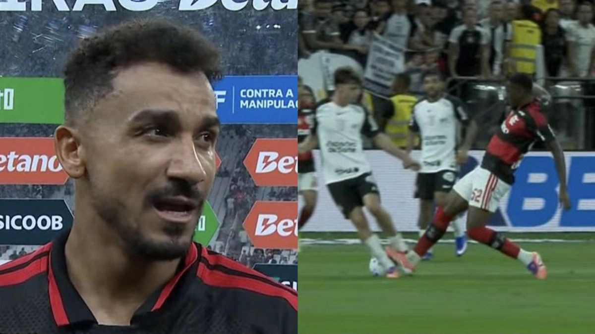 Danilo dá aula e explica erro do árbitro após expulsão de Evertton Araújo em jogo do Flamengo x Corinthians