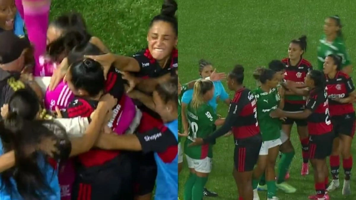 Em jogo eletrizante, Flamengo e Palmeiras empatam em 1 a 1