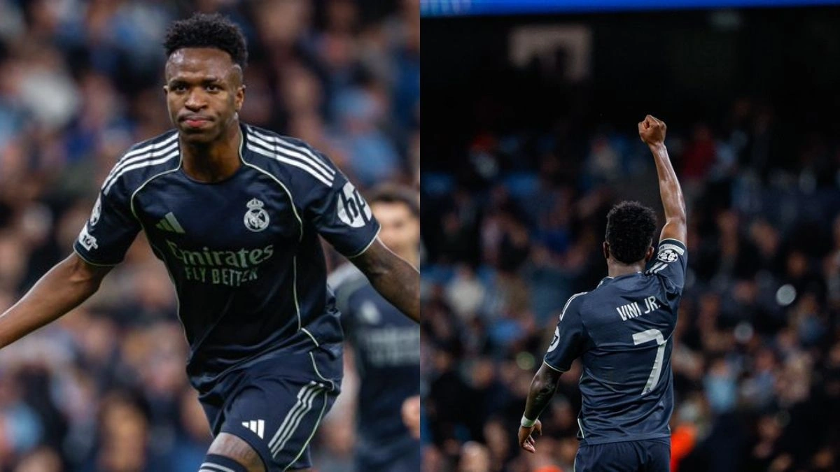 Ídolo da Inglaterra se derrete por Vini Jr após ex-Flamengo eliminar Manchester City na Champions League