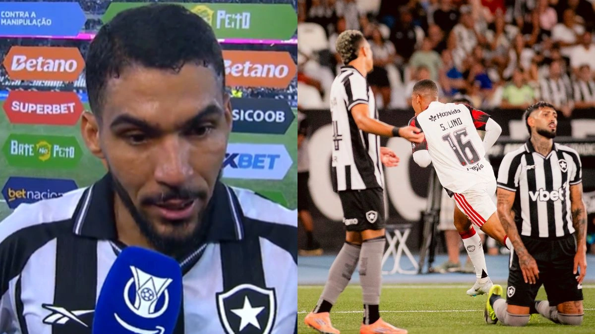 Jogador do Botafogo não segura choro após 'apavoro' do Flamengo