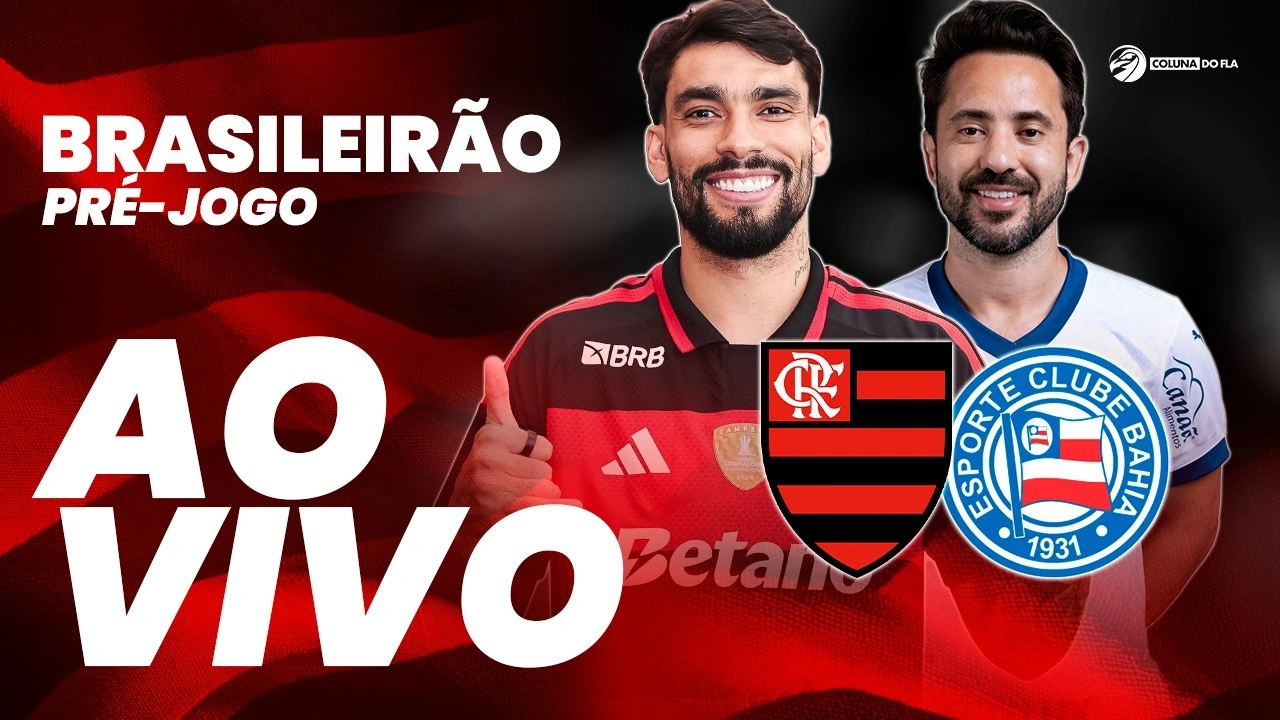 AO VIVO: assista ao jogo do Flamengo x Bahia, pelo Brasileirão